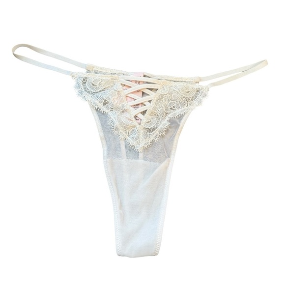 Victoria's Secret Boho Floral Embroidery Thong Panty - Picture 3 of 7